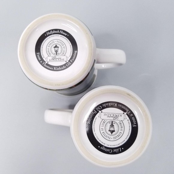 Thomas Kinkade Lilac Cottage Hollyhock House Mugs - Picture 7 of 9